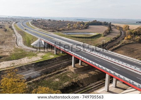 aerial view of the highway in Poland
