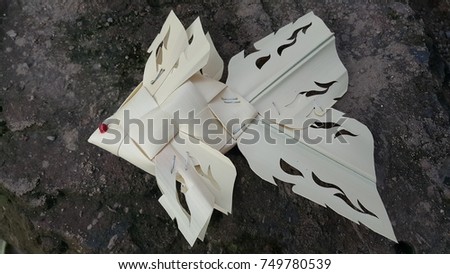 Toy made from sugar palm leaf Royalty-Free Stock Photo #749780539
