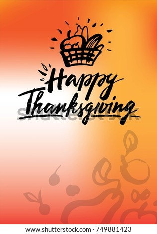 Happy Thanksgiving Day lettering design for greeting cards and poster. Happy Thanksgiving vector illustration.