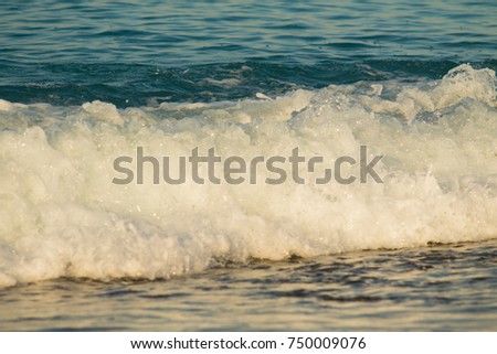 sea surf wave on the beach, landscape
