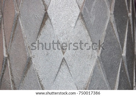 Diamond texture in concrete.