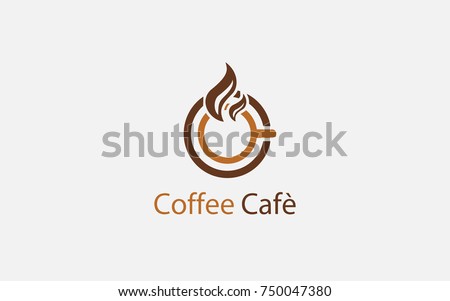 coffee cafe logo Royalty-Free Stock Photo #750047380