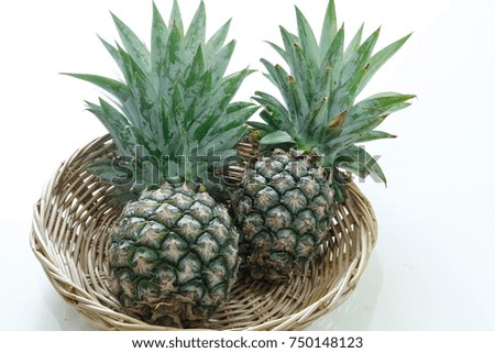 pineapple in basket