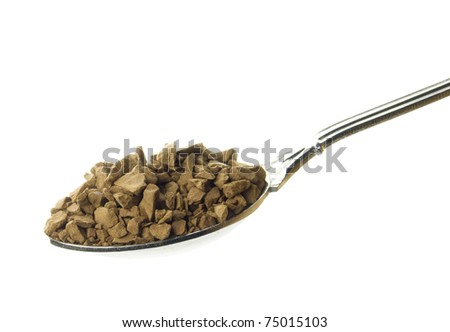 silver spoon full of instant coffee