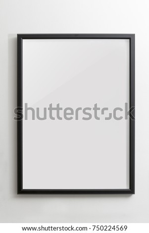 Black Wooden frame isolated on white background