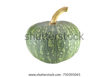 Pumpkin on a white background close up. Halloween, food, vegetables, object, flora