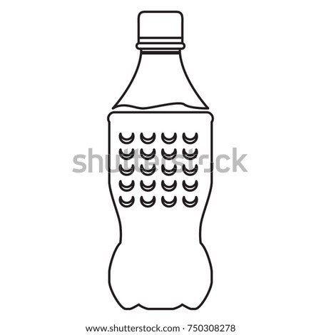 Outline of a mineral water bottle, Vector illustration