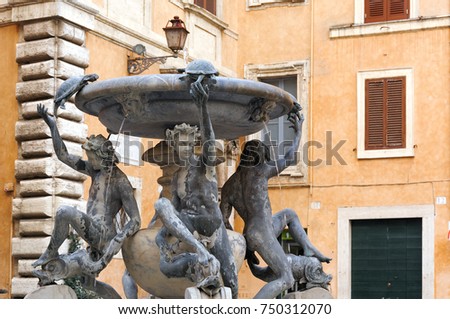 The Fontana delle Tartarughe (The Turtle Fountain) is a fountain of the late Italian Renaissance, located in Piazza Mattei, Rome, Italy