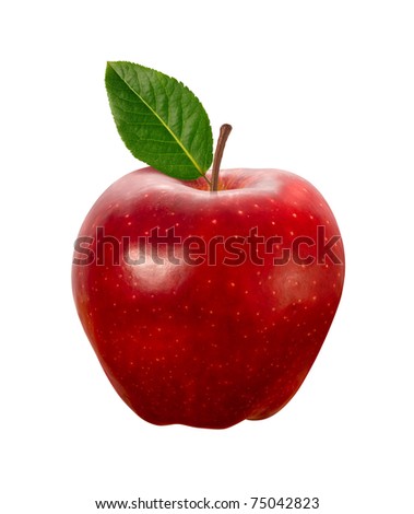 Red Apple isolated on white with a clipping path
