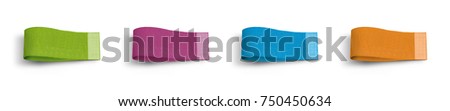 Collection of Four Colorful Blank Labels or Badges with Copyspace for Text