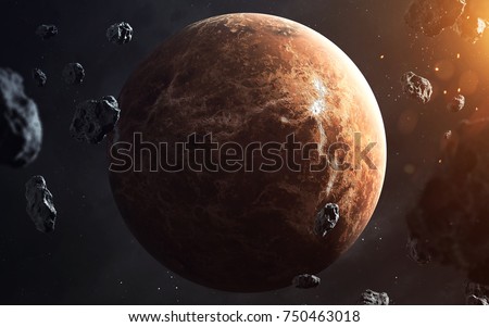Venus. Planets of solar system visualization. Elements of this image furnished by NASA