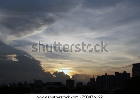 Background City Sky & Cloud