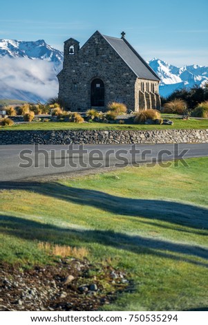 Church of the Good Shepherd, Lake Tekapo, New Zealand. This is one of the most famous tourist place in New Zealand. 