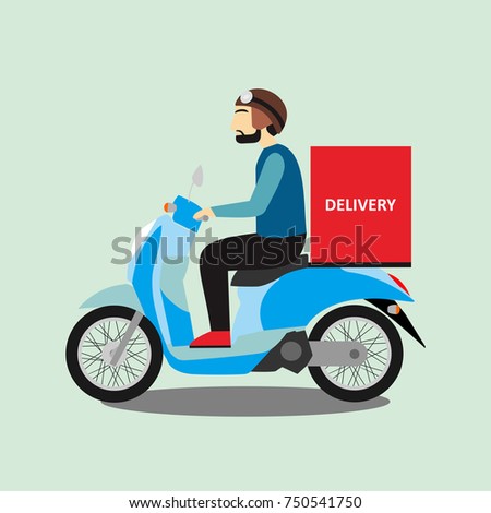 delivery man with motor 