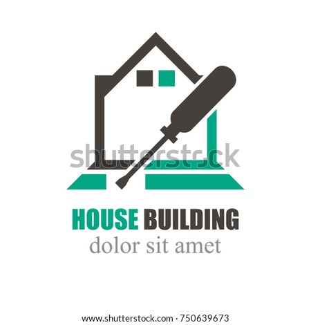 house logo construction concept