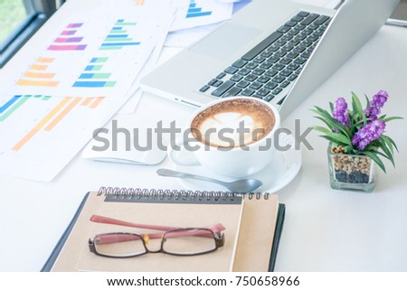 Business office desk. Selective focus.
