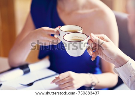 Picture showing romantic couple dating in restaurant