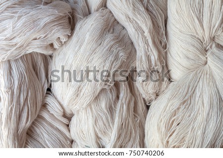 Yarn, raw materials for cotton Royalty-Free Stock Photo #750740206