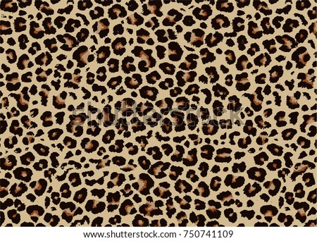 Leopard pattern design, vector illustration background Royalty-Free Stock Photo #750741109