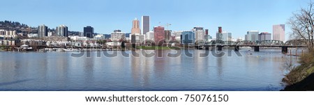 A panorama of Portland Oregon.