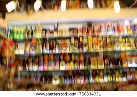 Bookstore background, selective focus