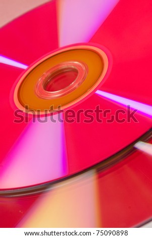 Reflection of the beautiful color of the disc