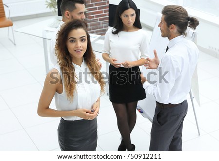 business woman on the background of colleagues