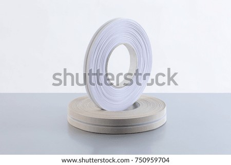 industrial tape for fashion accessories pile on grey table