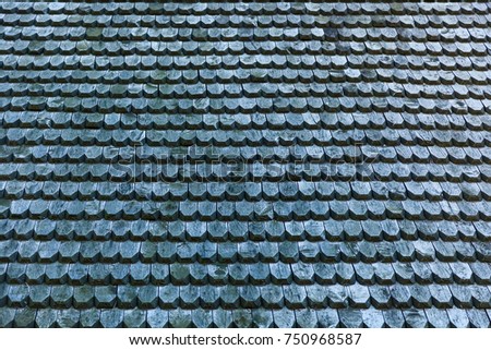 old wooden roof texture, Seamless roof texture of wooden shingles with pointed edges in a consistent pattern.