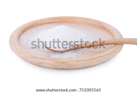 Monosodium Glutamate  on wooden spoon