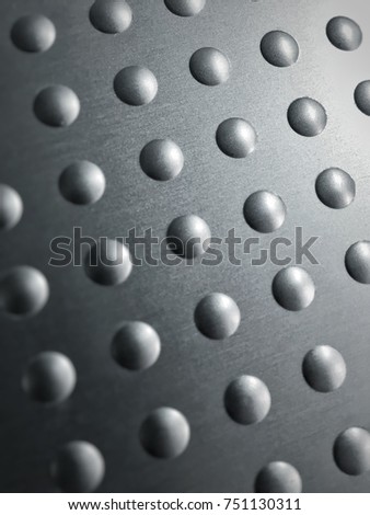 Dotted texture on natural aluminium surface as a Backround