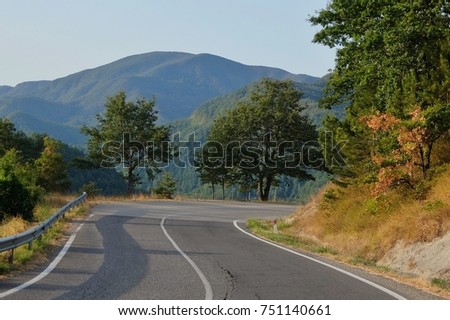 Mountain road in Italy