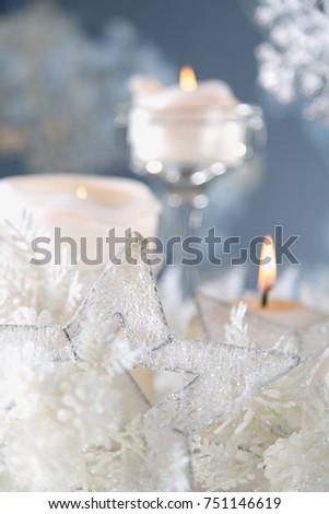 Bright Christmas background with decorations