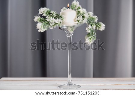 Christmas concept with winter decorations