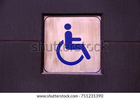 Disabled toilet Sign or Accessible toilet Sign