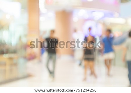 abstract  blur Office background of The crowd of people are walking in the shopping mall of business presentation background 
 for message