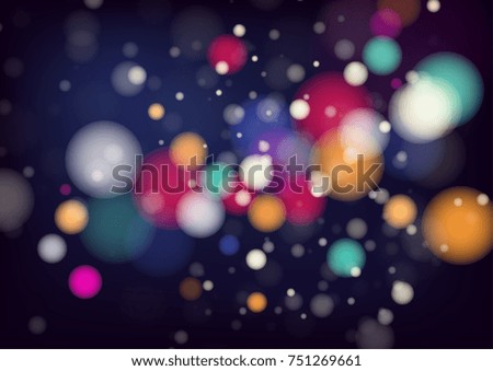 Colorful background with defocused lights. Vector Illustration