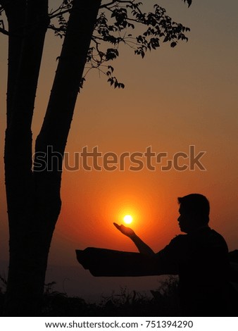 sunset man