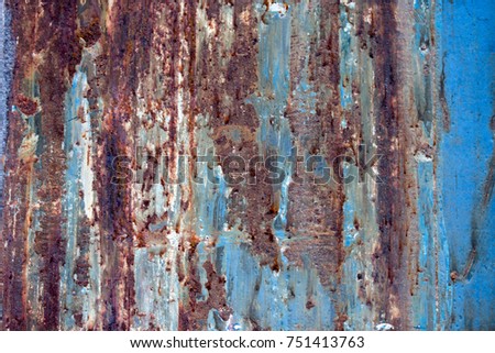 Rusty metal surface and cracking texture