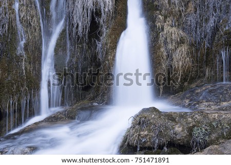 Waterfall with silk effect in Spain