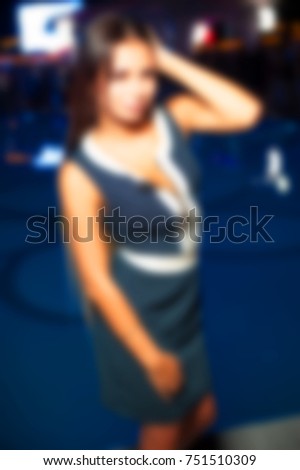Blurred for background. People during concert in Ibiza night club party. Man and woman at club. Boy and girl at night club party. wedding party