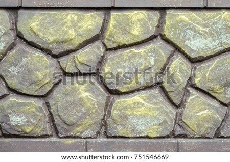 fence of decorative stone