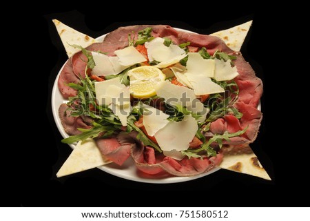 roastbeef with parmesan cheese