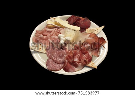 mixed cold cuts and cheese