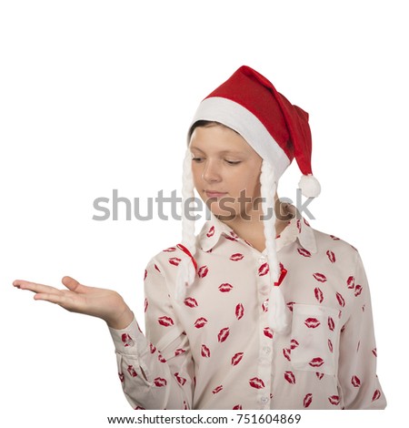 Girl in a festive hat 