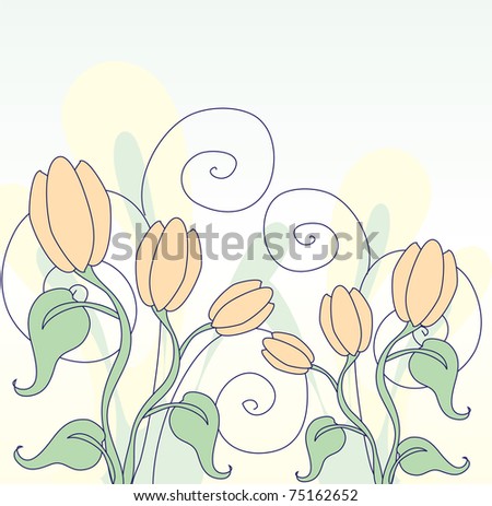 Flower card, vector illustrated