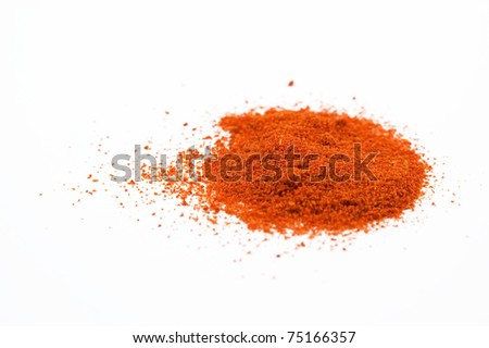 the spice Cayenne Pepper isolated on white