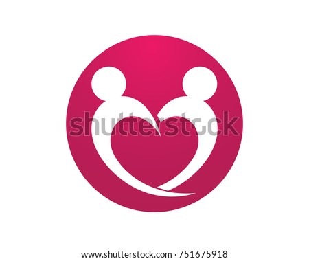Love Family  Logo and symbols Vector Template icons app
