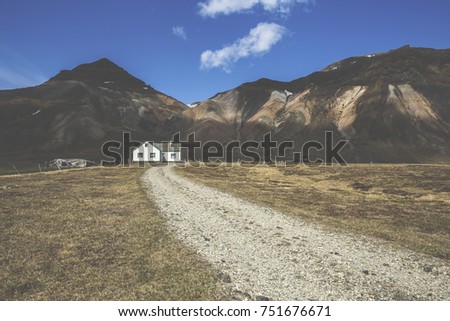 Icelandic house in the middle of nowhere