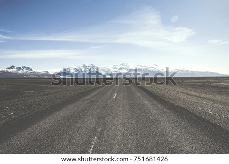 Iceland road, nobody there